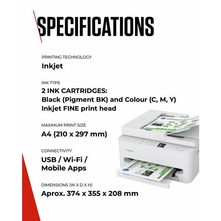 Canon PIXMA TS7550i wireless inkjet printer, imported from the UK