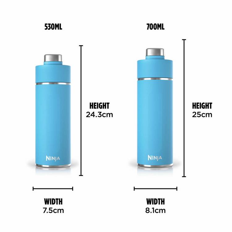 Ninja Thirsti travel bottle Tropical Blue 530ml (British brand)
