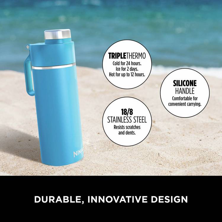Ninja Thirsti travel bottle Tropical Blue 530ml (British brand)