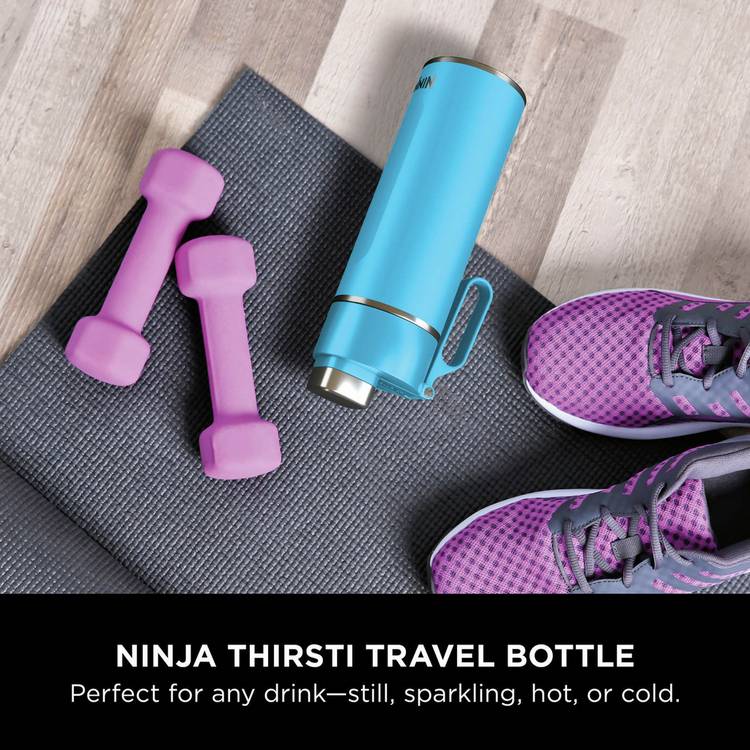 Ninja Thirsti travel bottle Tropical Blue 530ml (British brand)