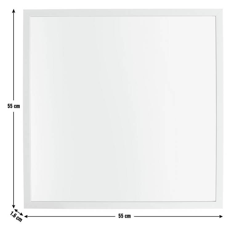 Home Essentials wall mirror white square 55x55cm, UK version