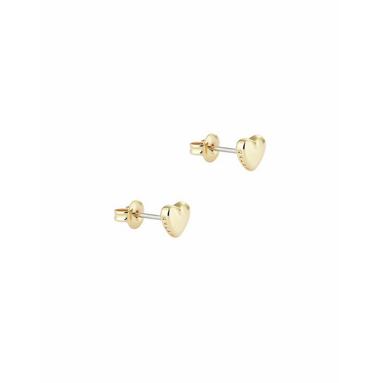 Ted Baker tiny heart stud earrings gold tone jewellery imported from the UK
