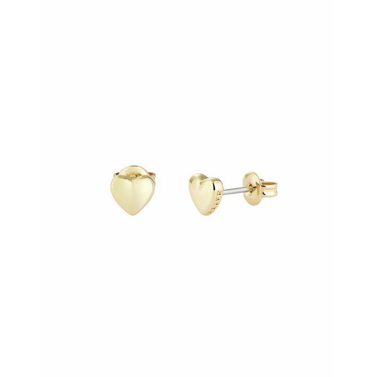 Ted Baker tiny heart stud earrings gold tone jewellery imported from the UK