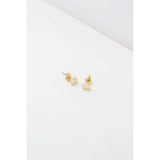 Ted Baker tiny heart stud earrings gold tone jewellery imported from the UK