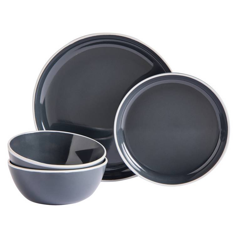 Argos Home stoneware dinner set charcoal 12 piece, UK version