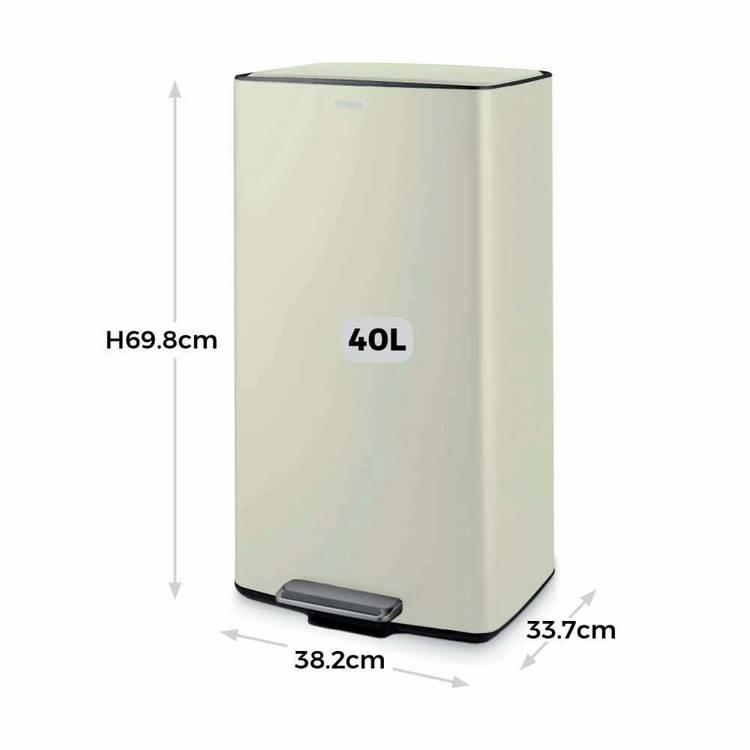 Tower pedal bin cream 40L (British brand)
