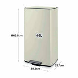 Tower pedal bin cream 40L (British brand)