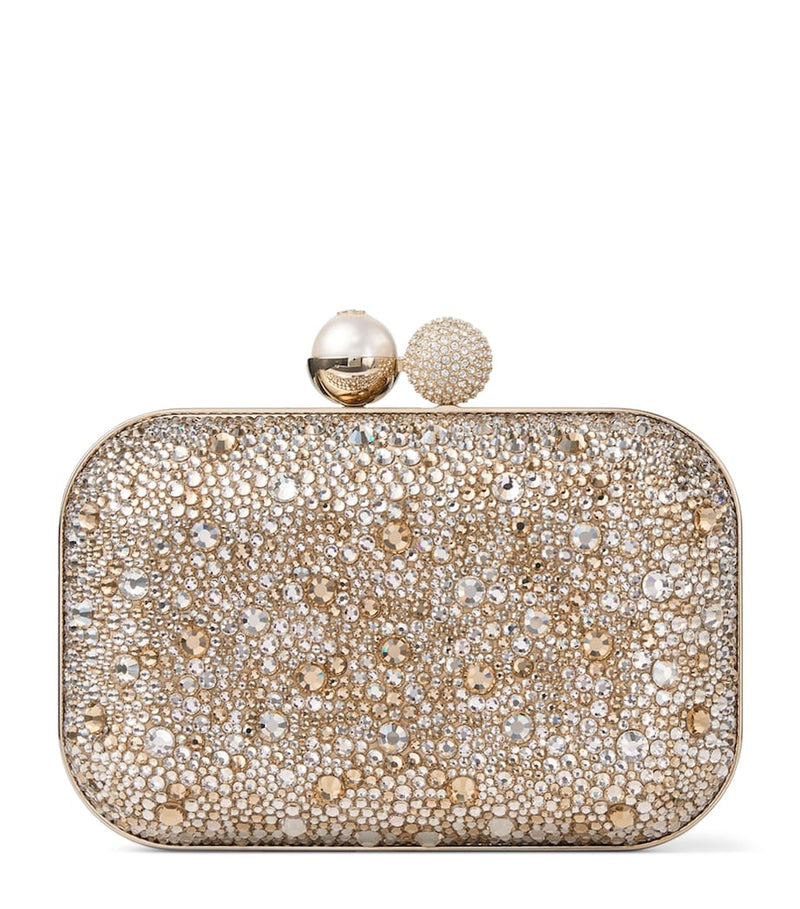 Jimmy Choo Cloud clutch bag with crystal clasp, imported from the UK