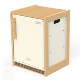 Tidlo wooden toy fridge with magnetic door, UK version