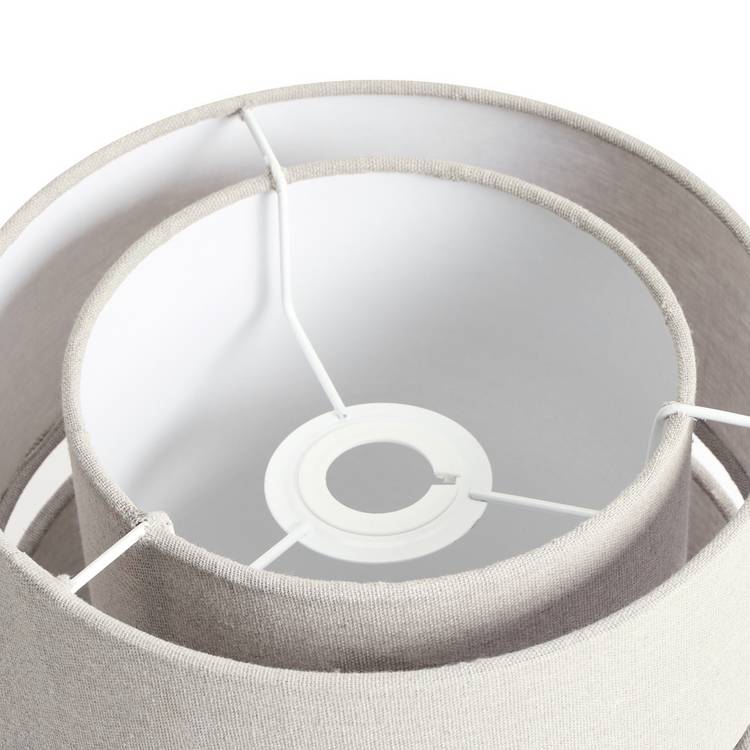Argos Home grey fabric 2 tier lampshade 22cm, imported from the UK