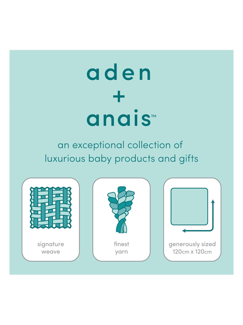 aden + anais white large cotton muslin blankets 3 pack, UK version
