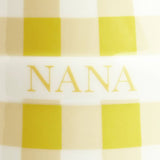 Argos Home Nana ceramic mug yellow gingham 280ml, UK version