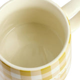 Argos Home Nana ceramic mug yellow gingham 280ml, UK version