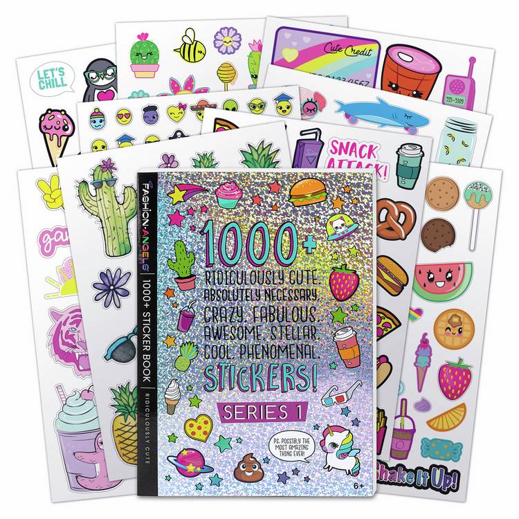 Fashion Angels sticker book 1000+ cute stickers 40-page, UK version