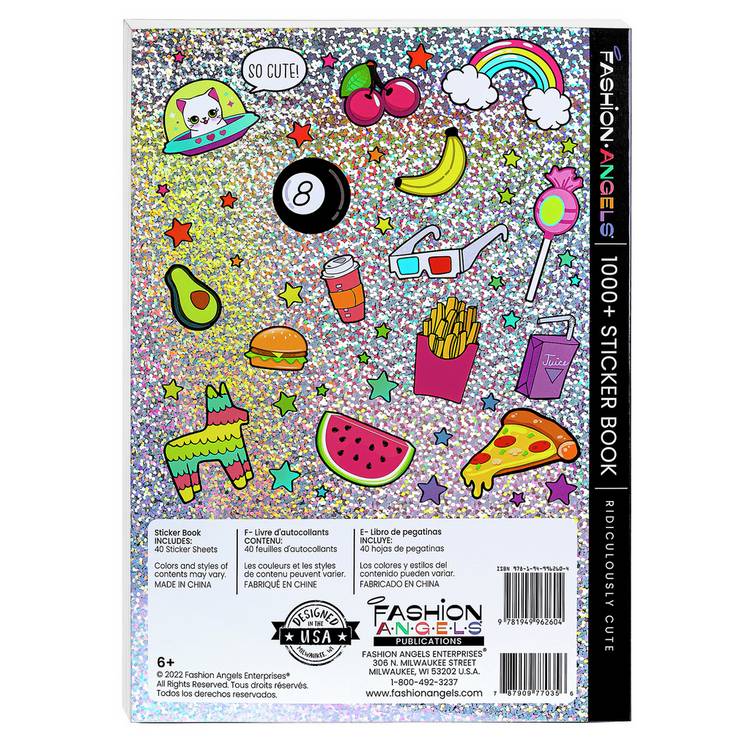 Fashion Angels sticker book 1000+ cute stickers 40-page, UK version