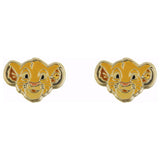 Disney The Lion King Simba gold plated stud earrings 13.2mm - British product