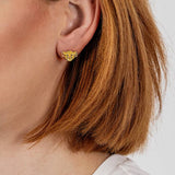 Disney The Lion King Simba gold plated stud earrings 13.2mm - British product