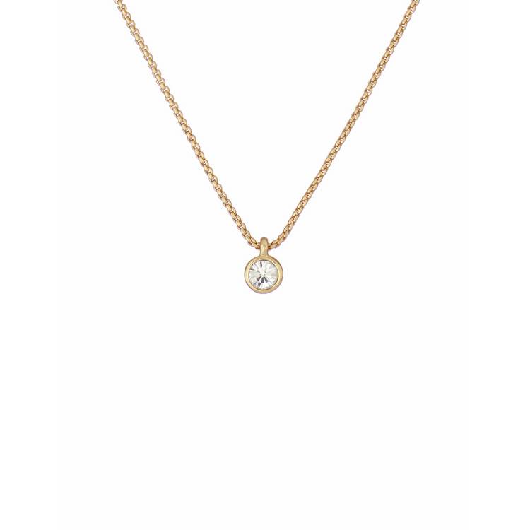 Ted Baker gold tone crystal pendant necklace adjustable chain, UK version
