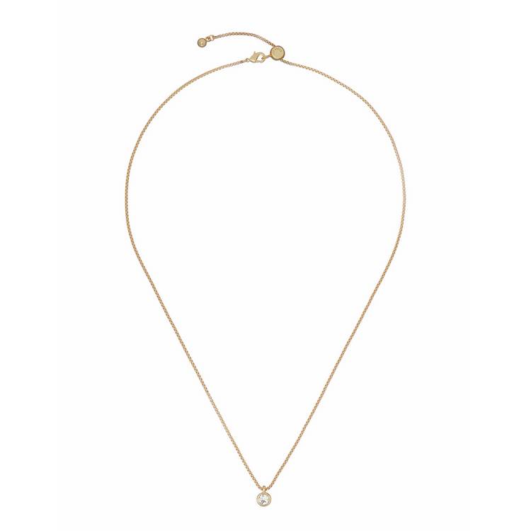 Ted Baker gold tone crystal pendant necklace adjustable chain, UK version