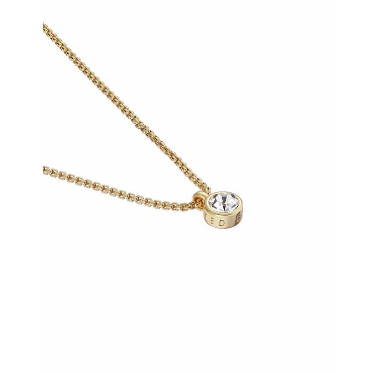 Ted Baker gold tone crystal pendant necklace adjustable chain, UK version