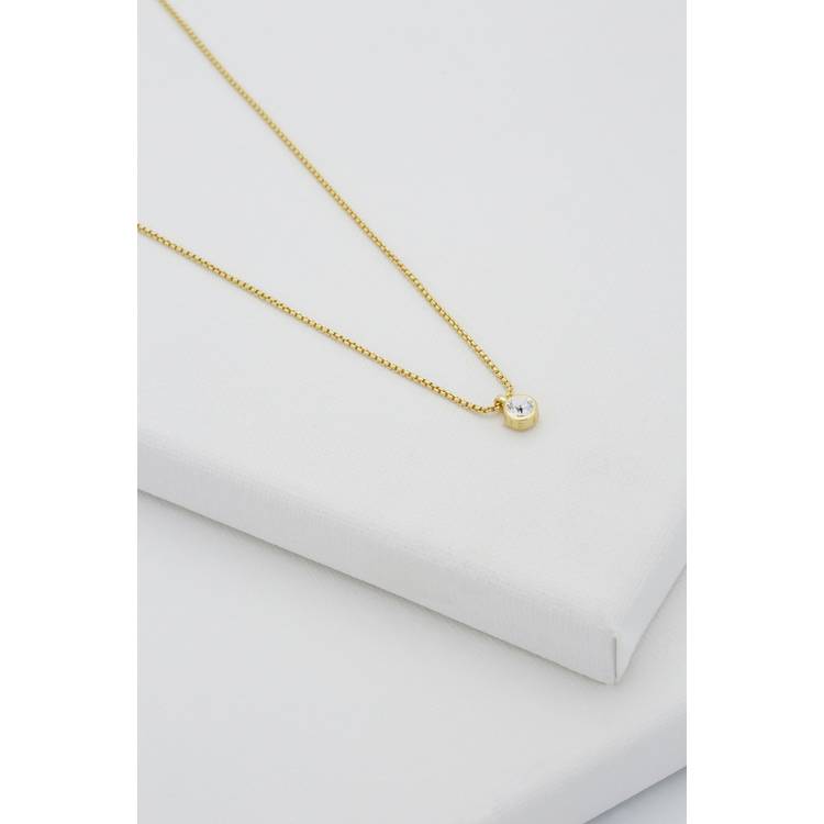 Ted Baker gold tone crystal pendant necklace adjustable chain, UK version