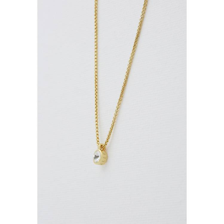 Ted Baker gold tone crystal pendant necklace adjustable chain, UK version