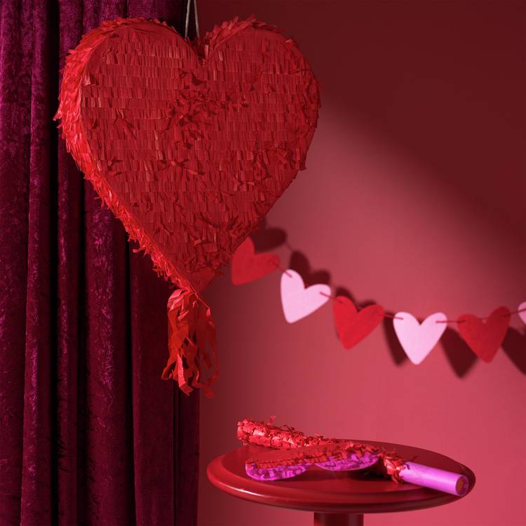 Argos Home heart pinata set with stick and mask (British brand)
