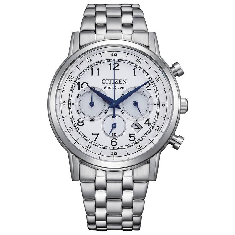Citizen men's watch white dial solar chronograph, UK version