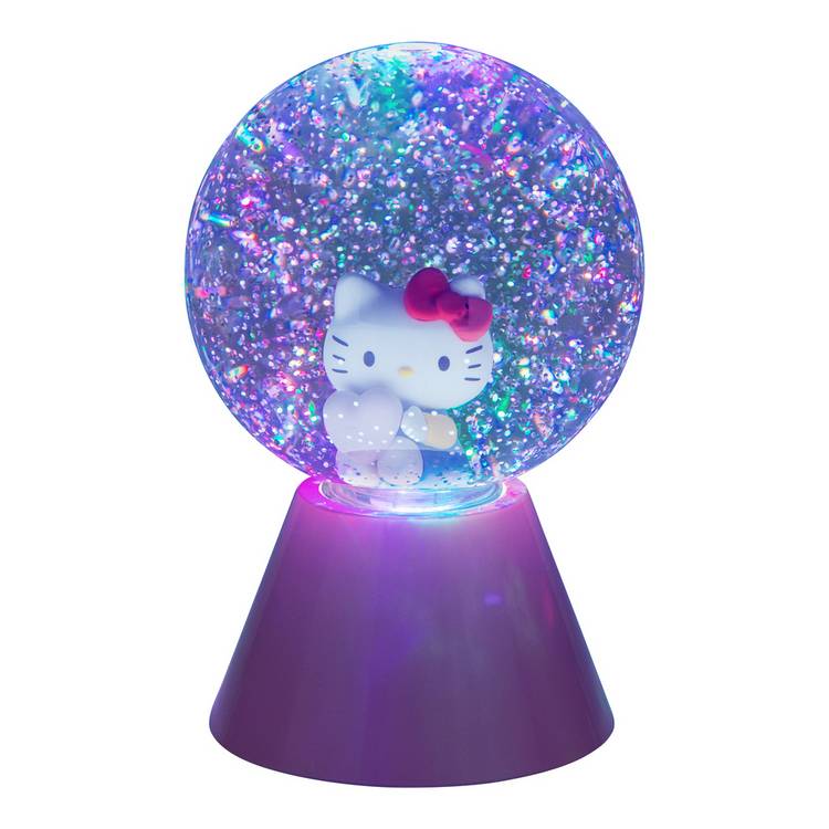 Hello Kitty glitter ball LED novelty light 17cm, UK version