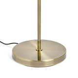 Argos Home Piper floor lamp in antiqued brass with ribbed glass shades (British brand)