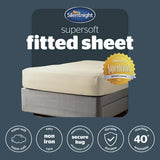 Silentnight cream fitted sheet for single bed (British brand)