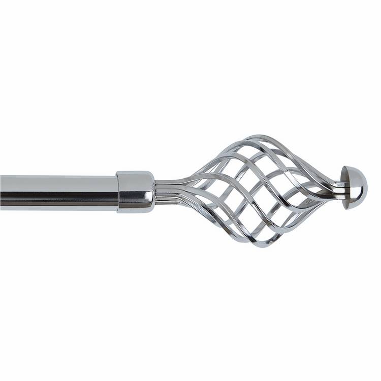 Argos Home chrome extendable curtain pole 165-300cm (British brand)
