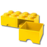 LEGO yellow brick drawer with 8 knobs, imported from the UK
