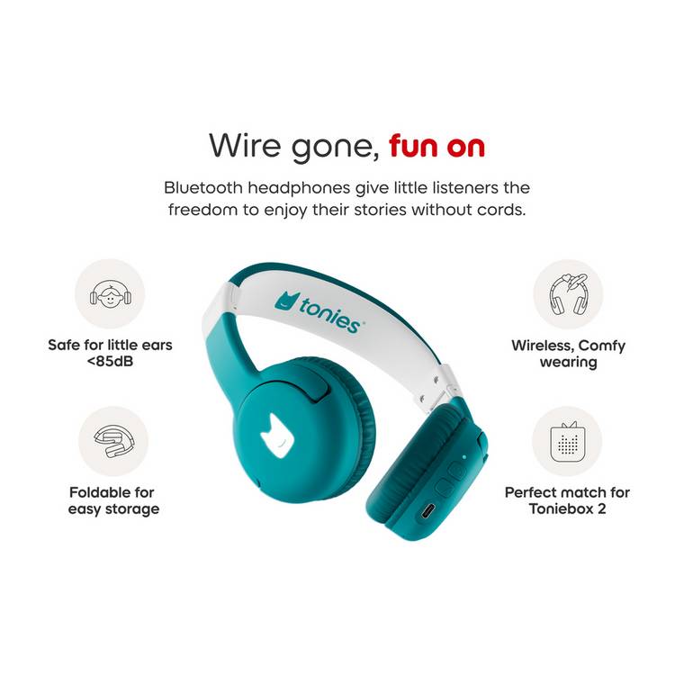 tonies teal Bluetooth headphones - British product