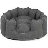 Lords & Labradors high wall dog bed granite boucle medium - British product