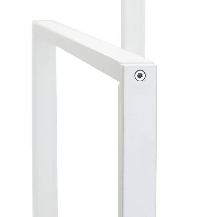 Habitat bamboo freestanding towel rail in white, imported from the UK