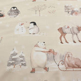 Catherine Lansfield Winter Friends Cream bedding set double - British product
