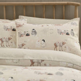 Catherine Lansfield Winter Friends Cream bedding set double - British product