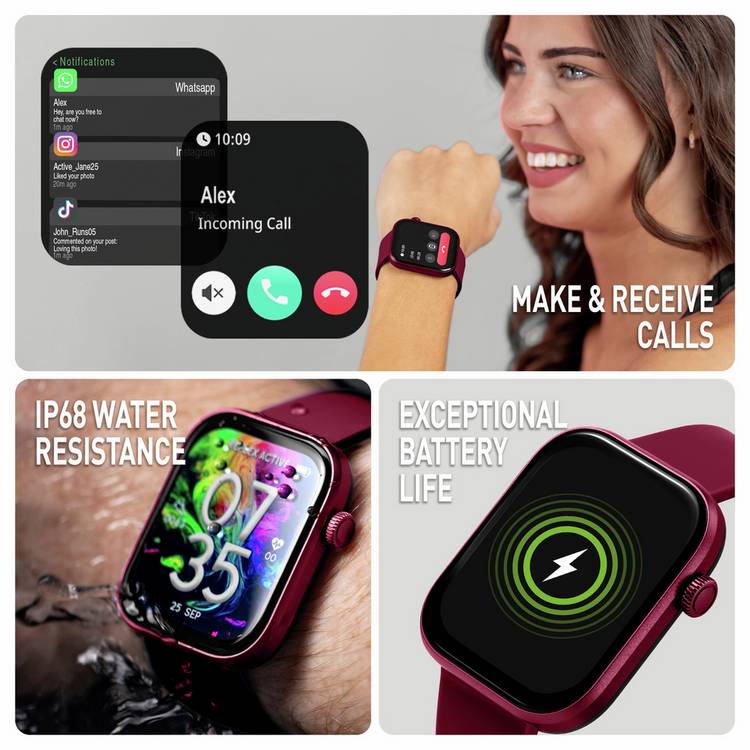 Reflex Active Spectra berry AMOLED smartwatch - British product