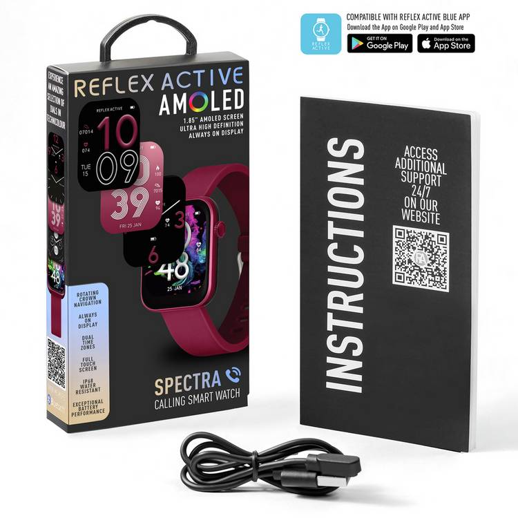 Reflex Active Spectra berry AMOLED smartwatch - British product