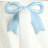 Argos Home scalloped cream mug blue bow 300ml, UK version
