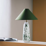 Habitat ceramic table lamp green and white H57.8cm (British brand)