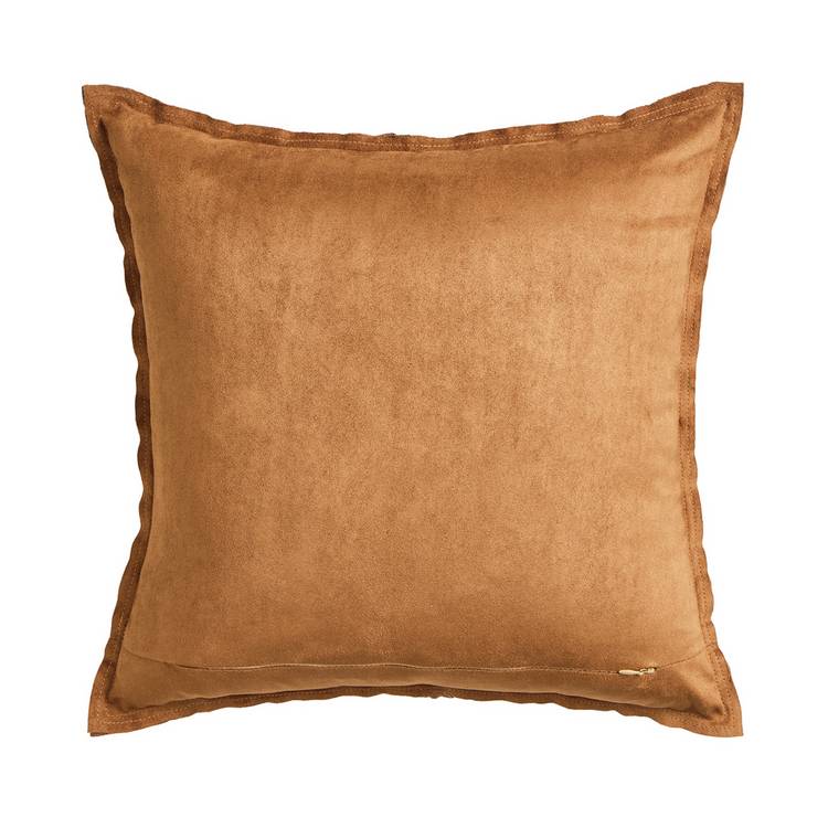 Argos Home faux suede cushion tan 43x43cm - British product