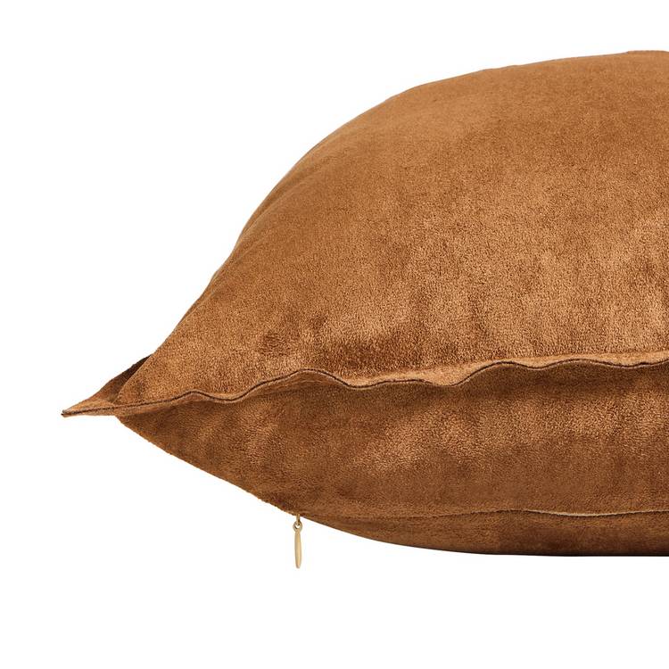 Argos Home faux suede cushion tan 43x43cm - British product