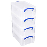 Argos Really Useful 4 x 9L Plastic Storage Boxes - Clear- Buy online at McGrocer