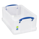 Really Useful clear plastic storage boxes 9L 4-pack (British brand)