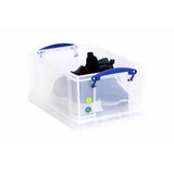 Really Useful clear plastic storage boxes 9L 4-pack (British brand)