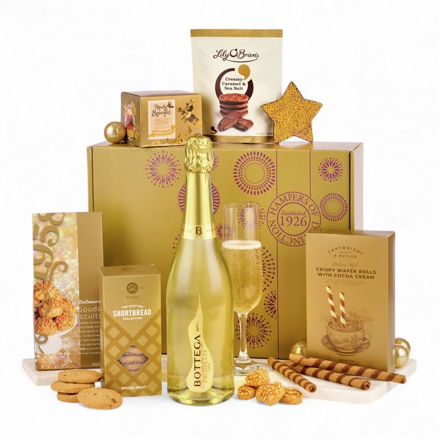 Spicers Of Hythe gift hamper with Prosecco (British brand)
