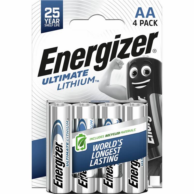 Energizer Ultimate Lithium AA batteries 4 pack (British brand)