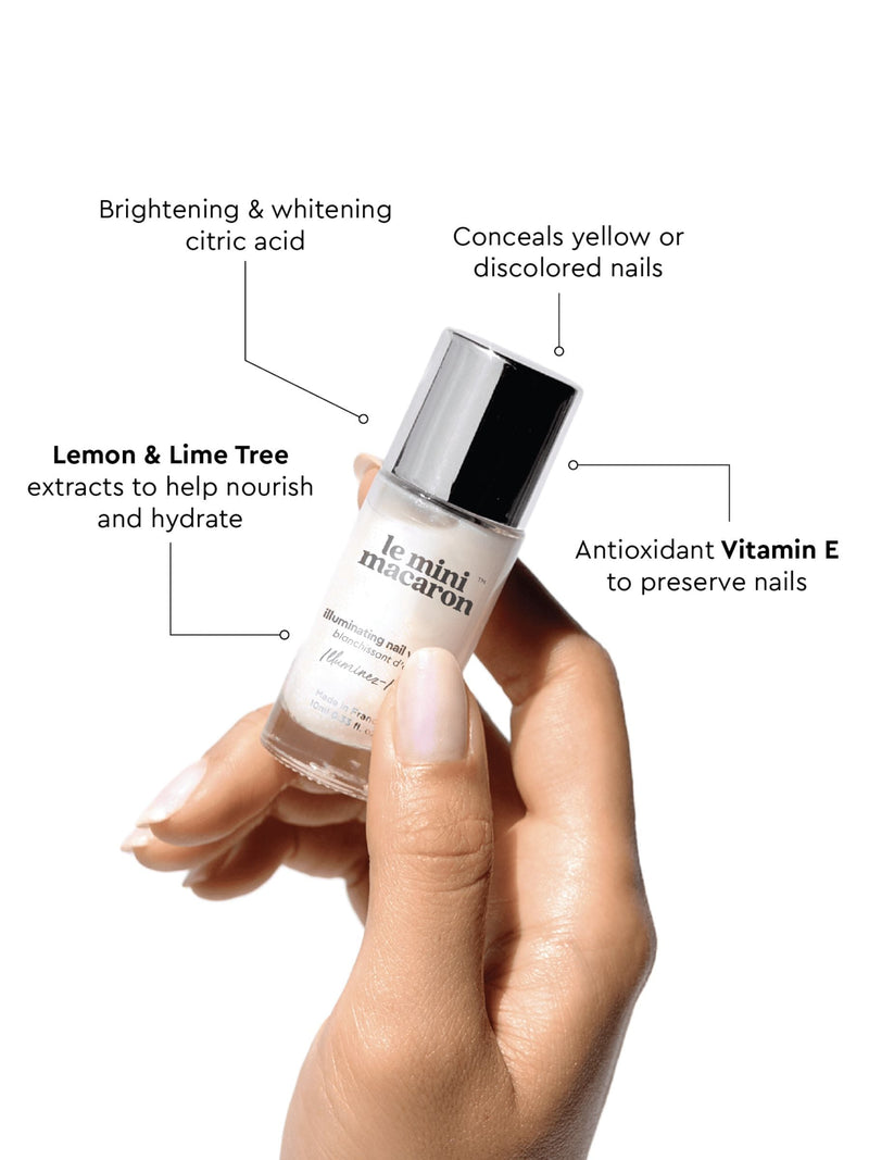 Le Mini Macaron Illuminez-Moi nail whitener, British product